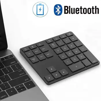 

Numeric Keyboard 35 Key Aluminium Alloy Chargeable Wireless Bluetooth Keyboard Ultra-Thin External Universal Numeric Keyboard