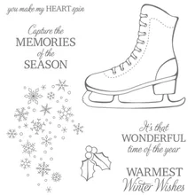 Зимняя обувь для катания на коньках прозрачные штампы для DIY Скрапбукинг/изготовление карт/детское рождественское забавное украшение