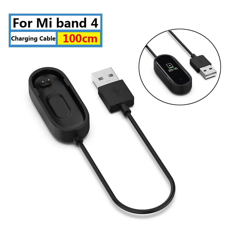 C 100cm for Mi 4 Разборки- Зарядное устройство адаптер 13/20/100 см зарядка через usb кабель для Xiaomi Mi Band 3/4/NFC умный Напульсники с креплением сзади Зарядное устройство - Цвет: C 100cm for Mi 4