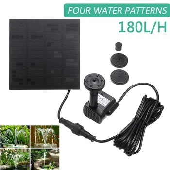 

180L/H Solar-Powered Water Pump 7V 1.2W Solar Panel Water Solar Powered Fountain for Bird Bath Pond Garden Water Pump