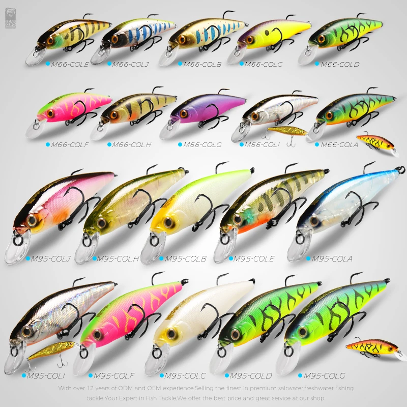 BEARKING Squad Minnow 95mm 14.8g 65mm 6g Tungsten weight system SP fishing  lures assorted colors crank wobbler crank bait