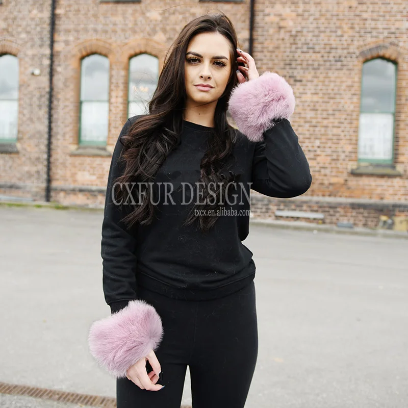 Манжета из натурального Лисьего меха большой размер цвет на заказ для пальто