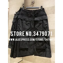 Весенне-осенняя юбка, женская красивая Рабочая Стильная Юбка До Колена, повседневная юбка с карманами, Женская юбка