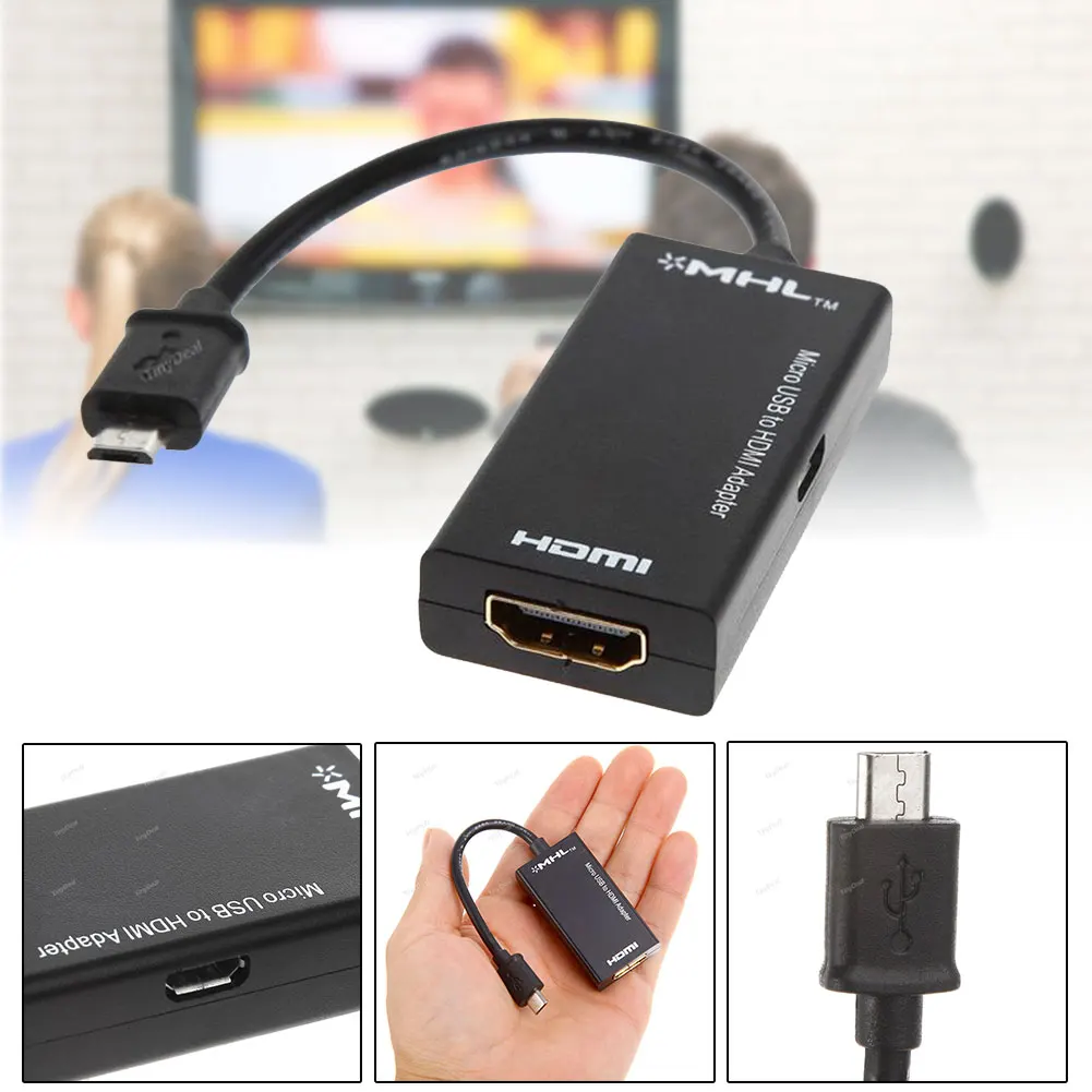 USB к HDMI MHL Micro папа Женский Vedio кабель Соединительный адаптер Разъем для Samsung HTC XiaoMi