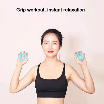 

O Type Silicone Grip Ring Exercise Hand Grip Massage Grip Ring Fitness Accessory For Men And Women