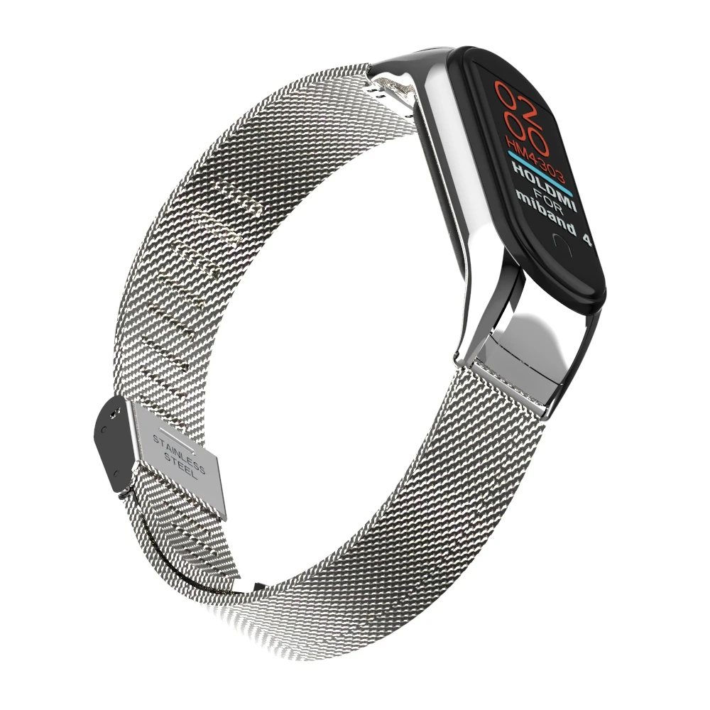 Mi band 4 металлический ремешок с пленкой Mi Band 4 3 умный Браслет замена цвета из нержавеющей стали Miband 3 4 ремешок Пряжка Браслеты