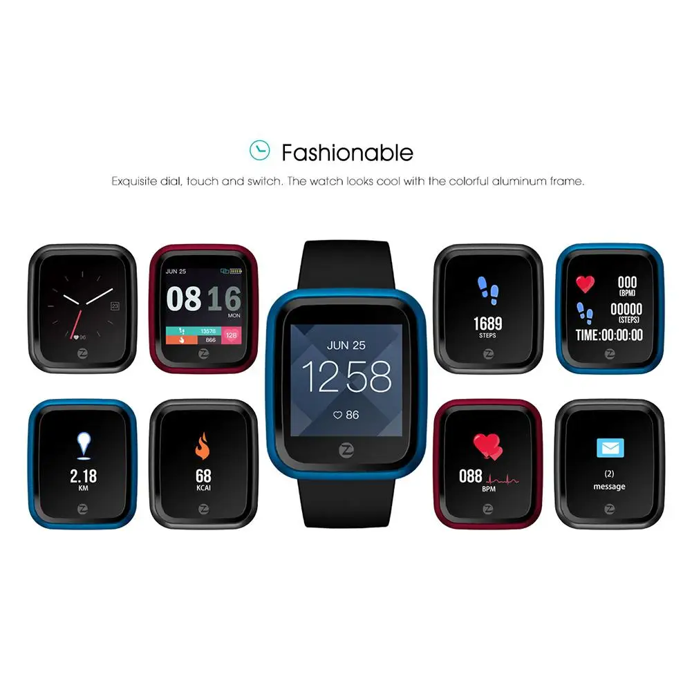 Смарт-часы для Android IOS часы Zeblaze Crystal 2 Smartwatch IP67 водонепроницаемый монитор сердечного ритма цветной дисплей R25
