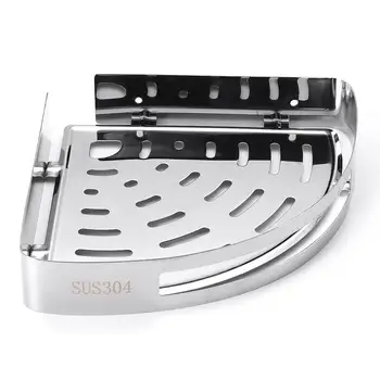 

Corner Triangular Rack Stainless Steel Kitchen/Bathroom Shower Caddy Storage Holder Shelf Metal durable stand drained rack