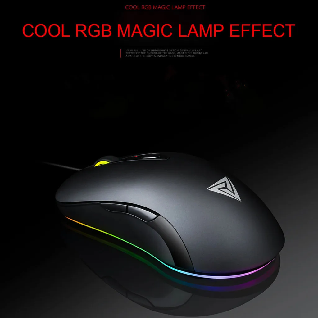 Профессиональная Проводная игровая мышь 4000 dpi 8 кнопок RGB с подсветкой дышит для ПК геймера проводной USB игровой кабель