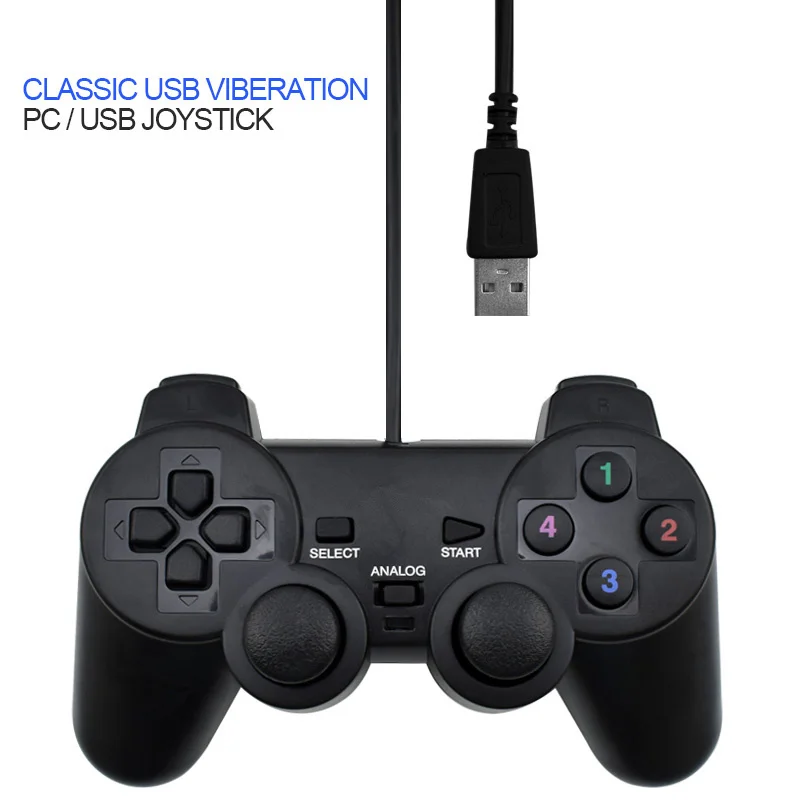 Проводной игровой контроллер игровой джойстик Джойстик usb-геймпад для ПК ноутбук Вибрационный геймпад с аналоговыми палками и полное колебание