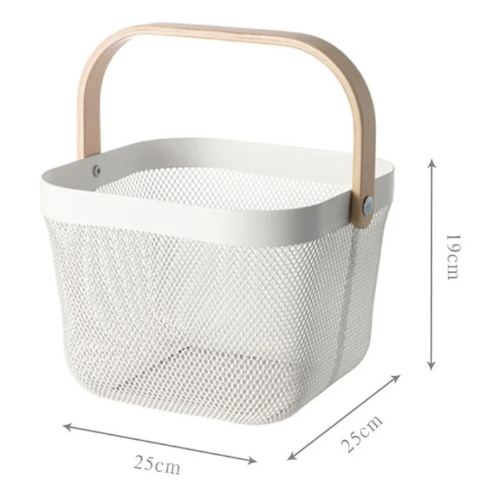 Металлическая Косметическая настольная коробка для хранения корзина для мелочей Органайзер корзина для экономии пространства YU-Home
