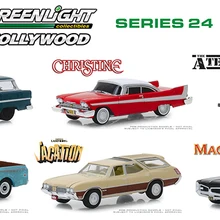 Зеленый свет 1: 64 Holly деревянная серия 24-6-шт случае Игрушечная машина из сплава игрушки для детей литой модельный автомобиль подарок на день рождения