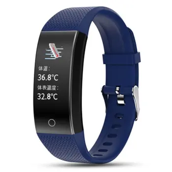 

Body Temperature Monitoring Smart Bracelet QW18T Take Pictures Caller Information Reminder Heart Rate Sleep Monitoring