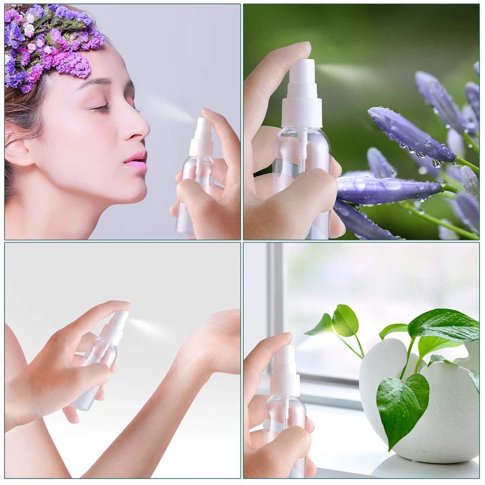 100 개 10ml 30ml 50ml 60ml 100ml 120ml 리필용 미세 미스트 분무기 병 메이크업 화장품 분무기 작은 스프레이 용기