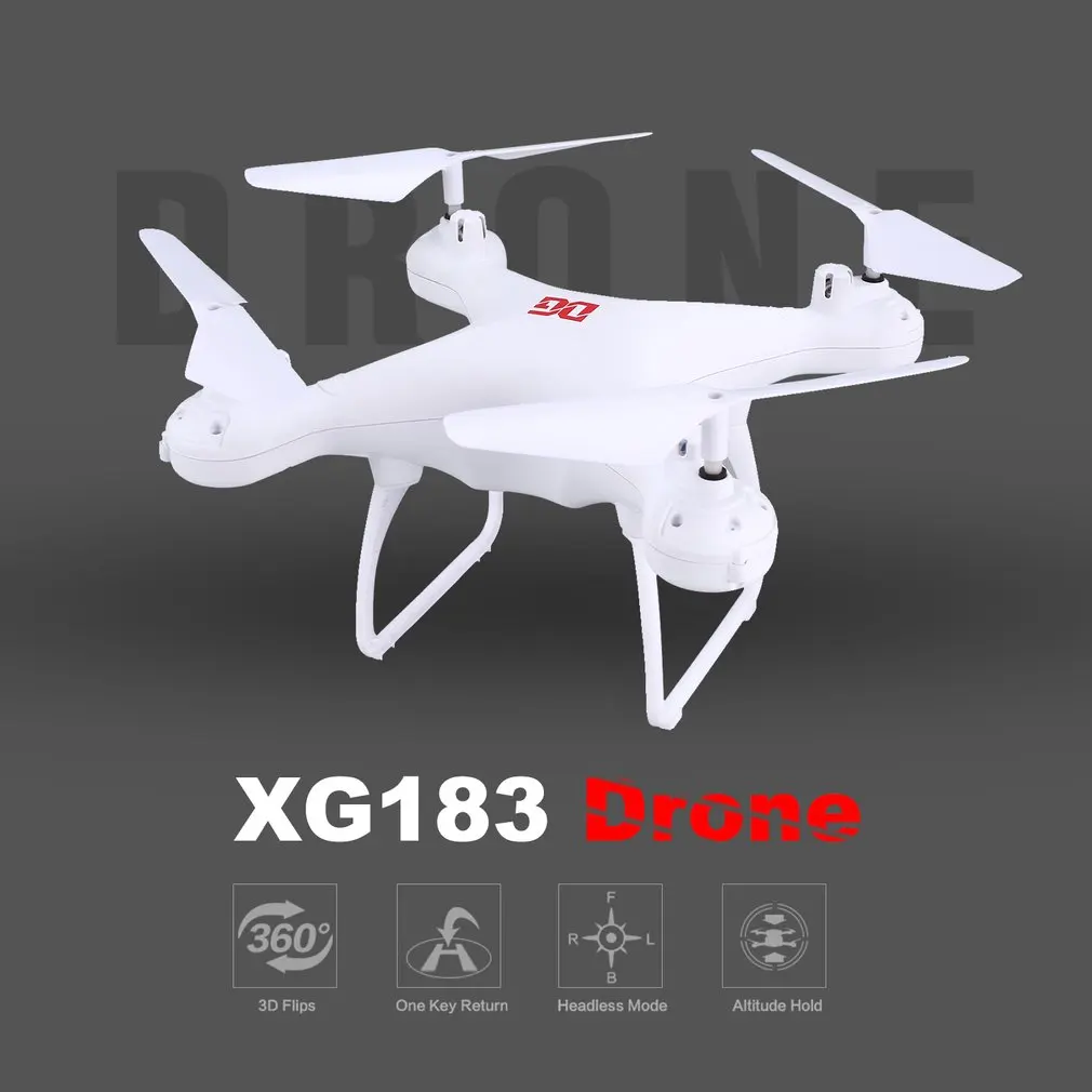 XG183 Smart RC 2.4G RC Quadcopter Drone with Altitude Hold One Key Return Headless Mode LED Flash Word Programmable Props