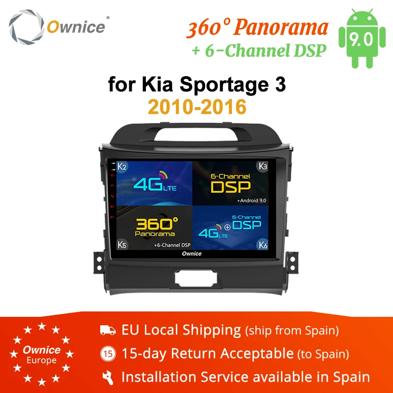 Автомагнитола Ownice 2DIN Android 9 0 GPS плеер Navi 360 градусов для KIA KX5 Sportage 3 4 2007 2016 DSP 4G LTE