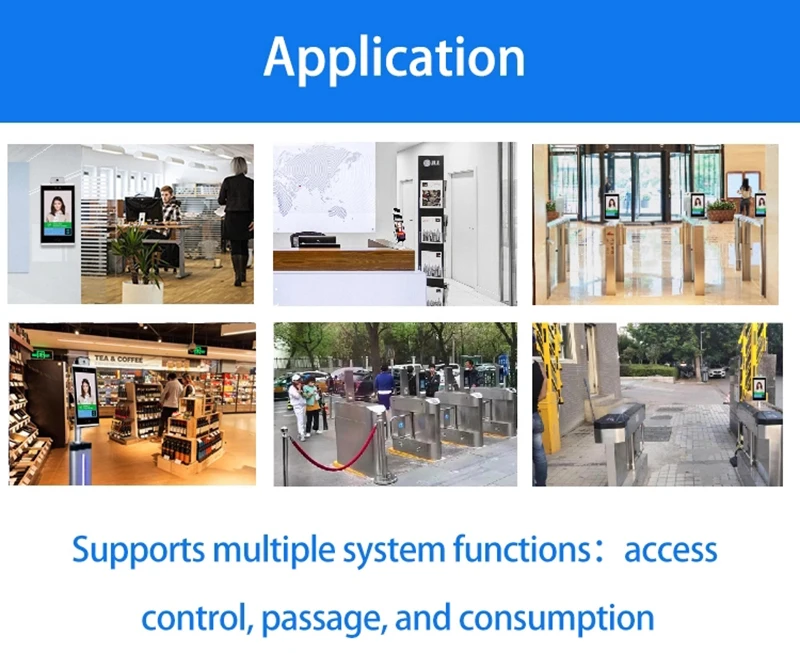 8 Inch Monitor TCP/IP Dynamic Face Facial Recognition 2.0MP IP Camera Time Attendance Machine Entrance Access Control System - Famidy.com