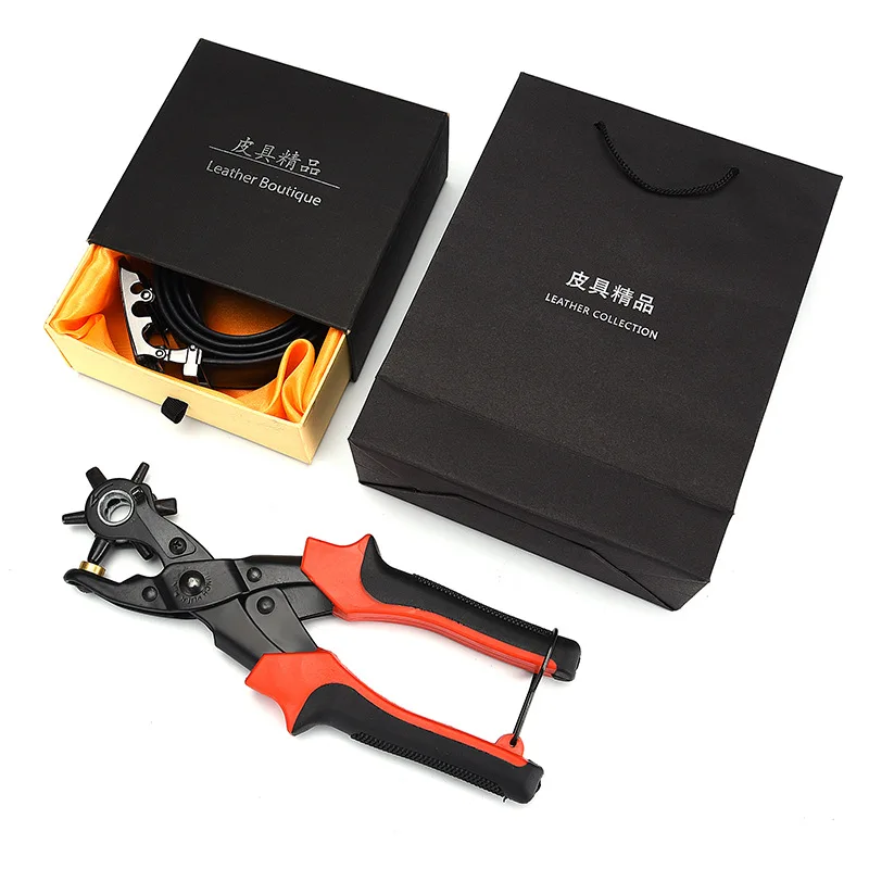 

Leather Hole Punch for Belts Stitching Plier Perforator Eyelet Piercer Leather Craft Tools Packing Box