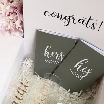 

Bride and groom engagement gift box couple mr and mrs wedding gift box champagne flutes vow books ring dish gif set for mr box