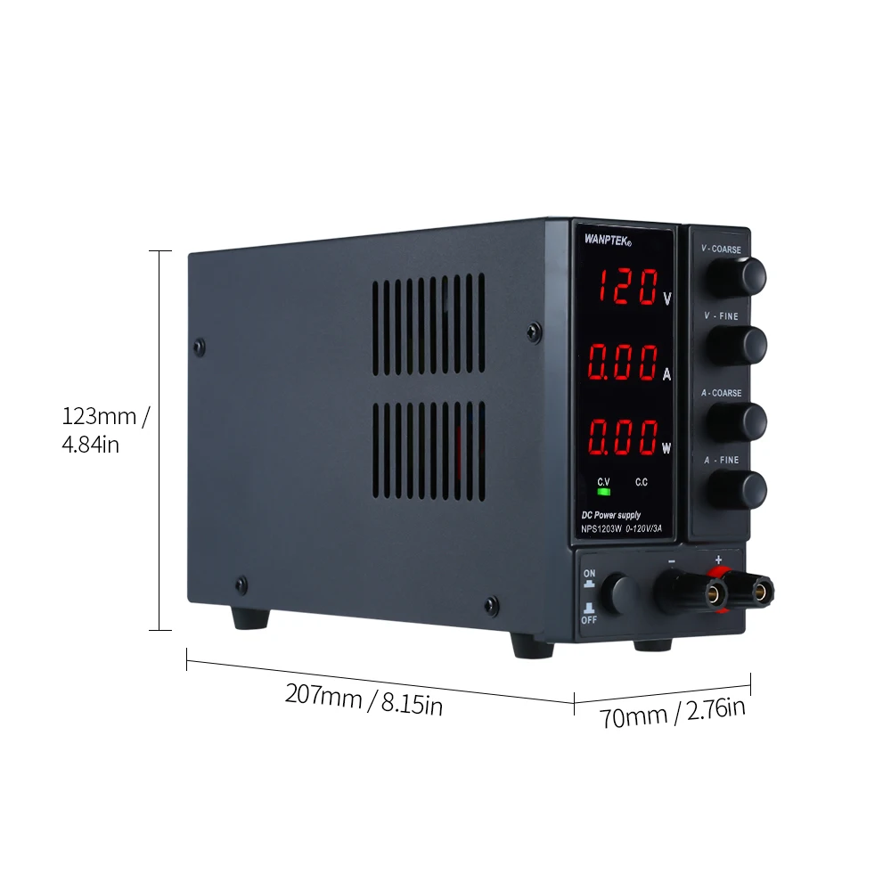 DC 120V регулятор напряжения питания 3 цифры дисплей светодиодный высокой точности, мини Регулируемый источник питания Защита от перенапряжения