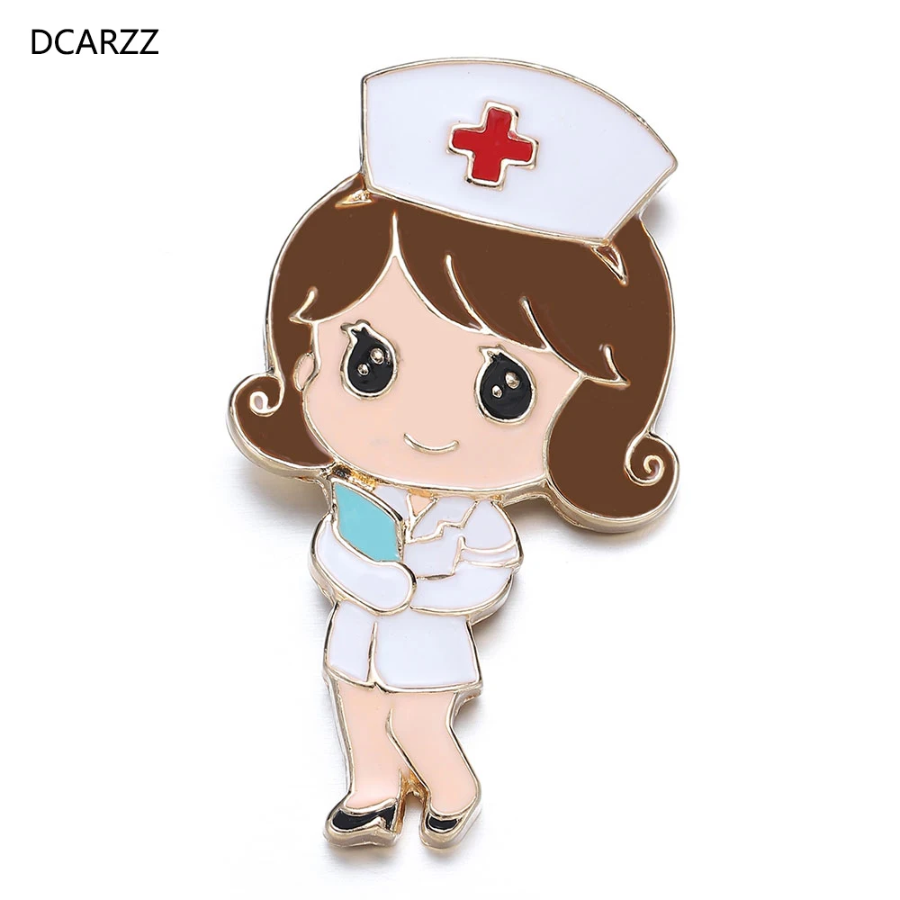 Lapel Pin Brooches Badge Doctors Vintage Jewelry Gift Metal Medical Gold DCARZZ Women