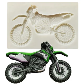 

3D Fashion Motorcycle Silicone Molds Baby Birthday Fondant Cake Decorating Tools DIY Baking Candy Clay Chocolate Gumpaste Moulds