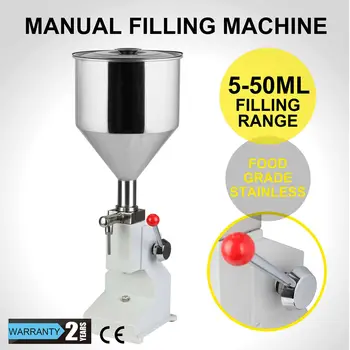 

5~50ml Pneumatic Manual Operation Filling Machine For Cream Shampoo Cosmetic 10kg Liquid Filler Easy to Clean