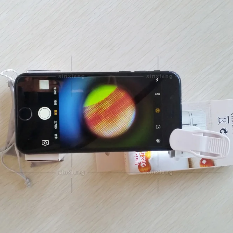 

60X Phone Magnifier Portable LED Magnifier Lamp Clip Magnifying Glass With LED Handheld Jewelry Loupe Phone Microscope Lupa