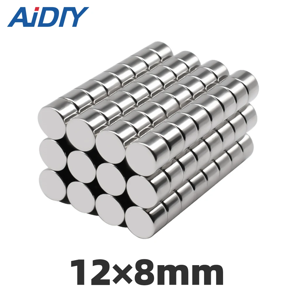 

AI DIY 5/10/20Pcs 12mm x 8mm Super Strong Round Powerful Neodymium Magnets Rare Earth Magnets Disc Wholesale 12 * 8mm
