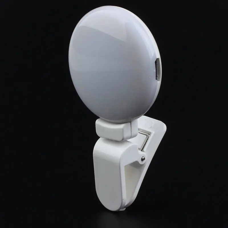 Hot AMS-360 degree Rotating Portable LED Selfie Ring Light for Mobile Phone Camera Fill Light 100mAh Rechargeable Selfie Light