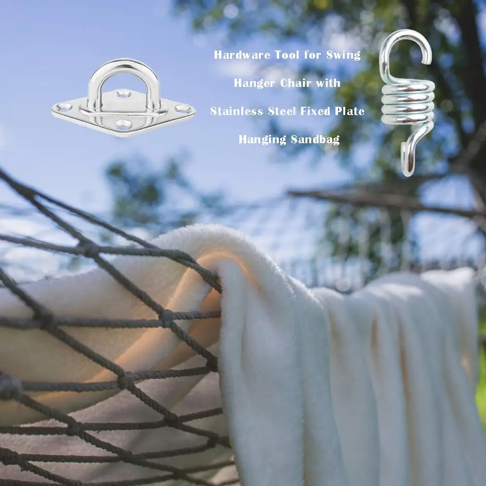 

Hammock Chair Hanging Accessories Kit Spring+Hooks Ceiling Installation Tools Hammocks Hangers Porch Swings 150*80*50mm