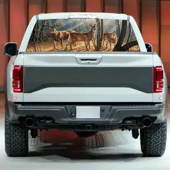 

2019 New High Quality Auto Decorations 3D Car Sticker Windshield Decal Forest Male Deer Sticker for Truck SUV Jeep 135*36cm