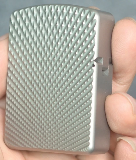 

KSKJ handmade double-sided mesh pattern NAVI titanium alloy TC4 lighter