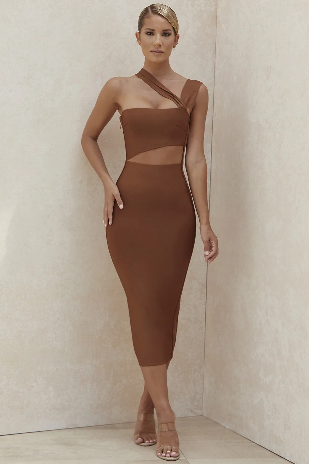 Midi Bandage Dress Bodycon Sexy Elegant 