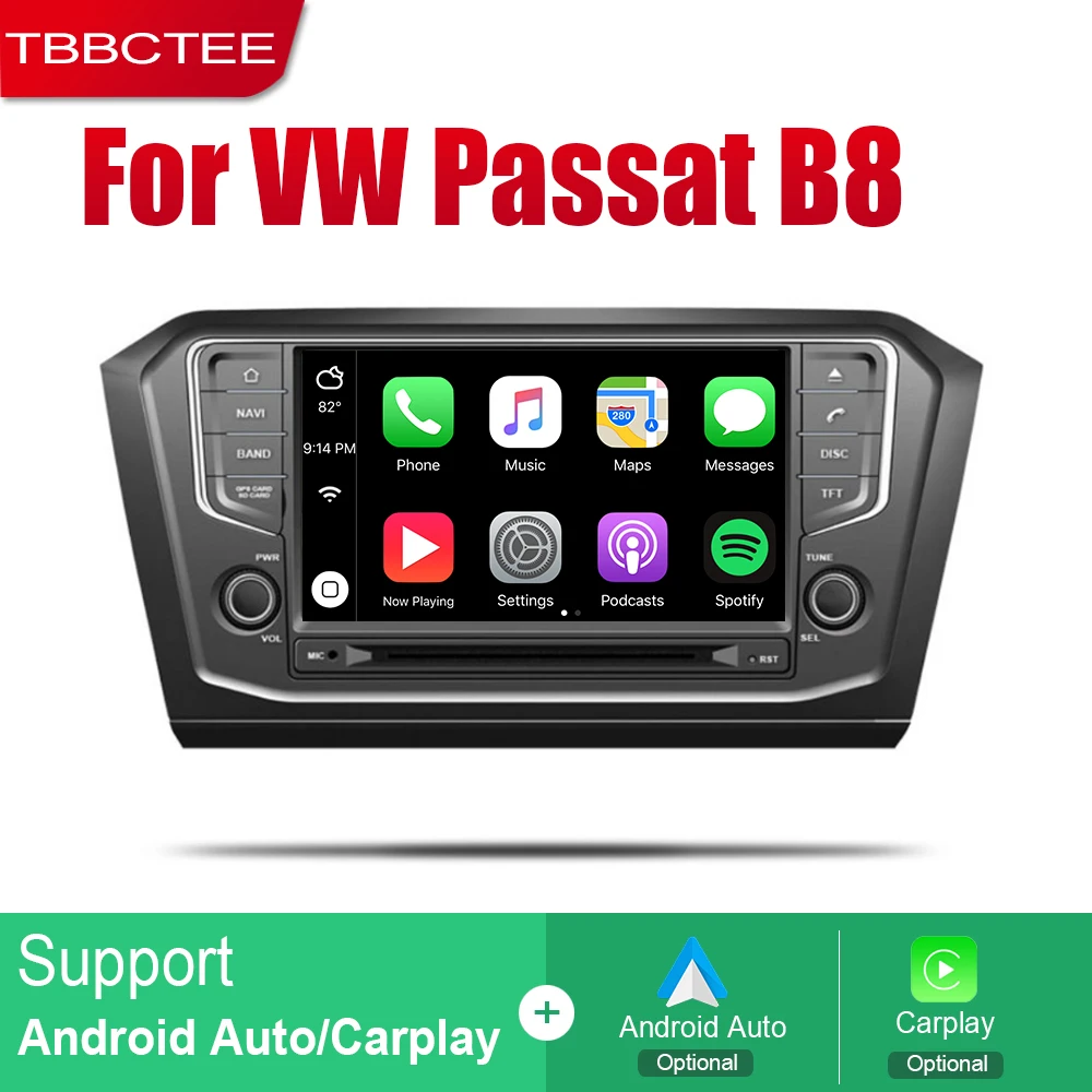 TBBCTEE Android 2 Din автомобильное радио, dvd для Volkswagen VW Passat B8 Magotan~ автомобильный мультимедийный плеер gps навигационная система
