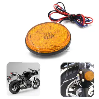 

Rear Headlights Motorcycle Truck Trailer Car Round Amber LED Reflector Tail Brake Stop Light 12V Lanterns For Trailer