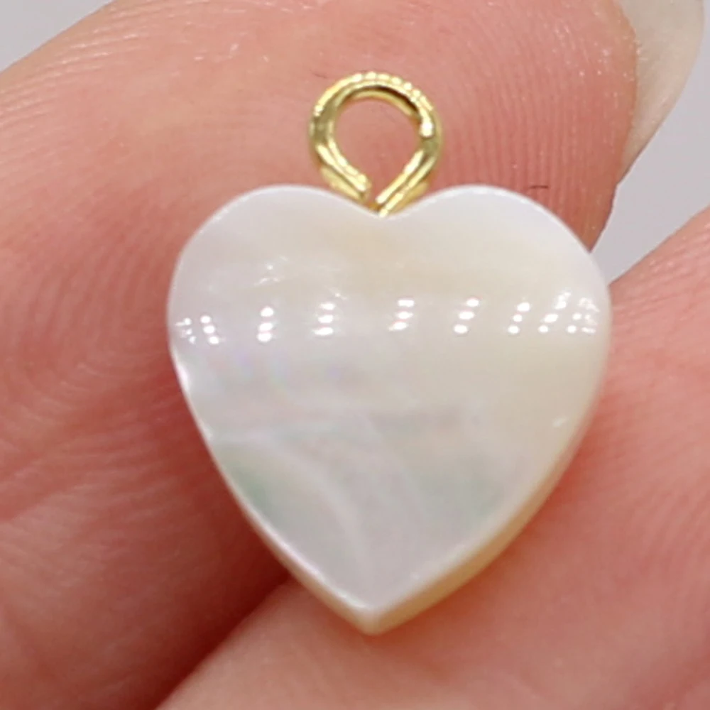 Natural Shell Pendant Mother Of Pearl White Heart Shape Exquisite Charms For Jewelry Making DIY Bracelet Necklace Accessories