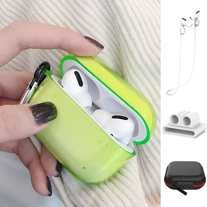 2/4 шт. спортивный Чехол для airpods прозрачный чехол pro милый защитный 3 затычка