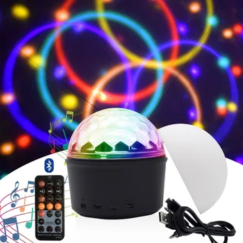 

Home Party Effect LED Disco Ball Light Wedding Sound Activated Strobe KTV Mini DJ Bluetooth Speaker Christmas Stage USB Charging