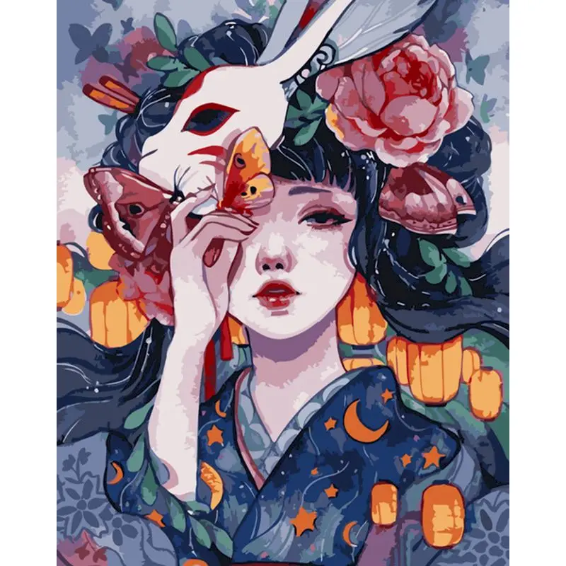 

SELILALI Photo By Numbers Hand Painted Oil Paint Figure Painting By Number Kits For Adults Diy Gift Modern Home Room Wall Craft