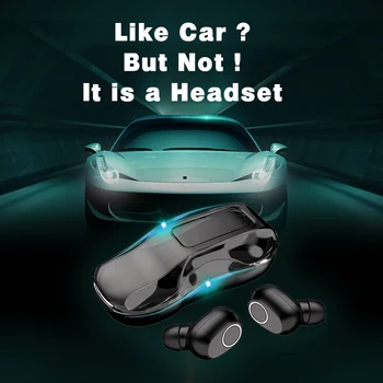 

Wireless Bluetooth 5.0 Earphones HiFi Music Headsets Car Shape Design Earbuds In-Ear Earphone As Gift For Boy Friend Husband Dad