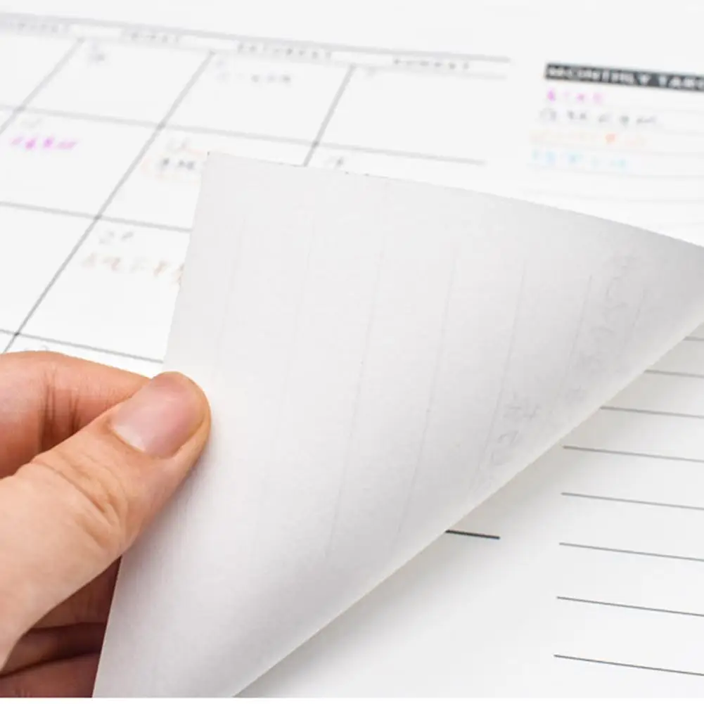 

2020 Simple Monthly Schedule Board A3 Plan Paper Schedule Calendar Memo Month/Week/Day Holes Internal Pages