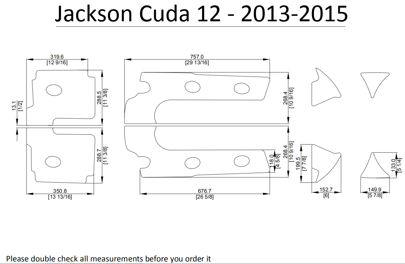 2013- Jackson Cuda 12 Каяк Лодка EVA настил КОВРИКИ НАБОР 1/4"
