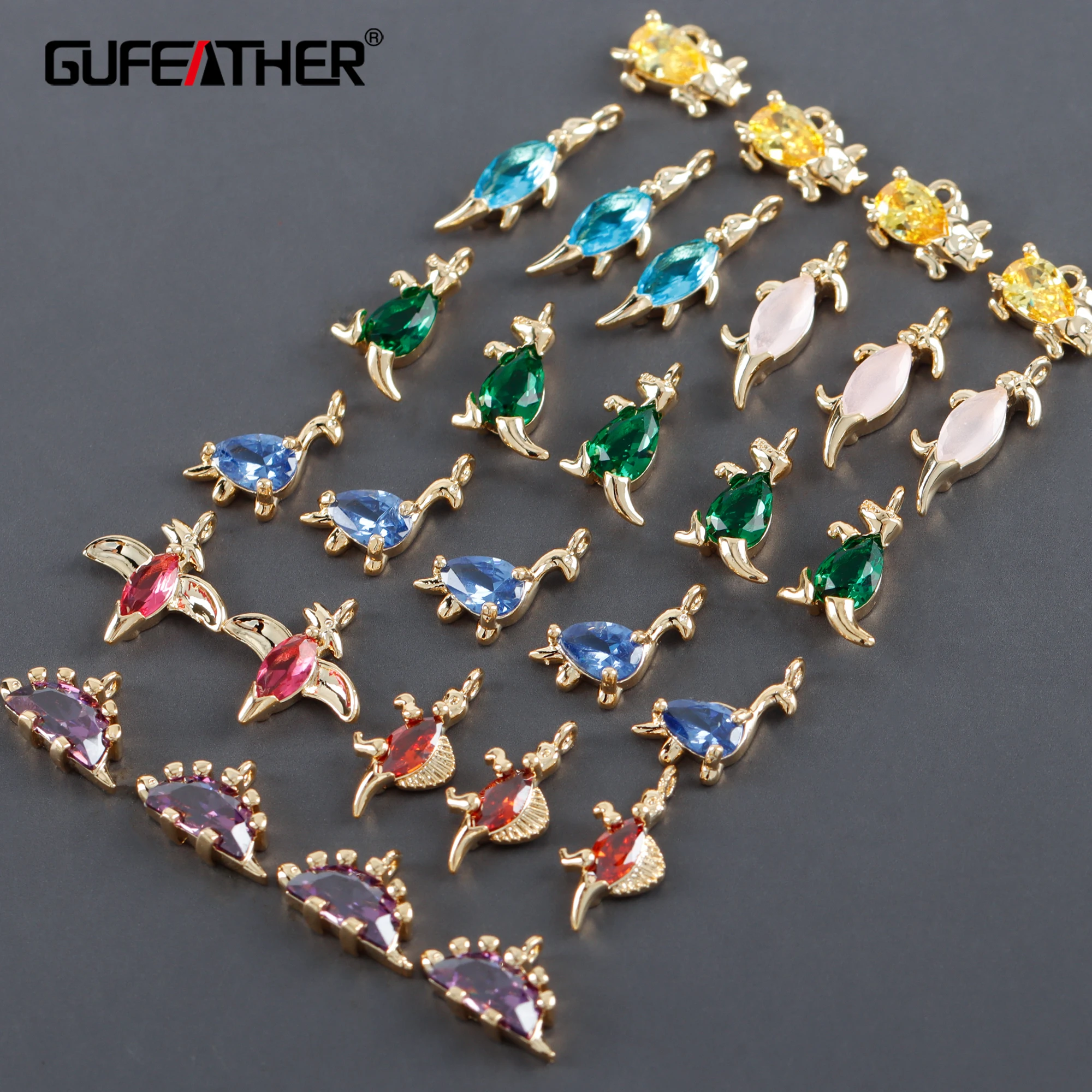 

GUFEATHER M1059,jewelry accessories,pass REACH,nickel free,18k gold plated,copper,zircons,diy pendants,jewelry making,6pcs/lot