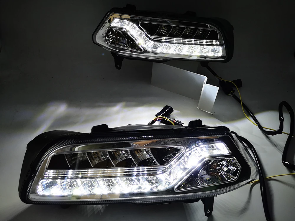 Автомобильные мигалки 2 шт DRL для Volkswagen VW Polo Passat B7 дневные ходовые огни Противотуманные фары дневного света