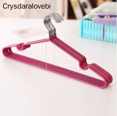 Clothes Hanger Storage Hanger 10/20pcs/lot 40cm Non-Slip Metal Shirt Trouser Hook Hanger PVC Plastic And High Manganese Steel Hangers for Clothes Racks
