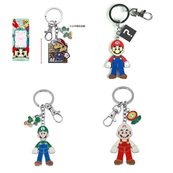 

2019 New Hot Game Super Mario Bros Luigi cos keychain fashion novelty funny colorful metal key chain little gifts cute keychain