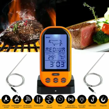 

Newest Wireless Remote Digital LCD Cooking Food Probe Meat Thermometer For Grill BBQ Oven Kitchen Tools Thermometer Dropshipping