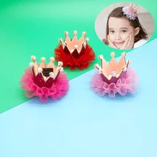 Детские заколки в виде короны, маленькая принцесса, кружево, перламутровый жемчуг, Южная Корея, аксессуары для волос для маленьких девочек, аксессуары для головы