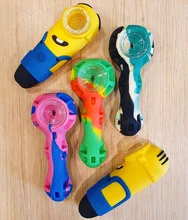 Tubulação inquebrável do bob da coleção da tubulação de fumo do silicone com construído no armazenamento